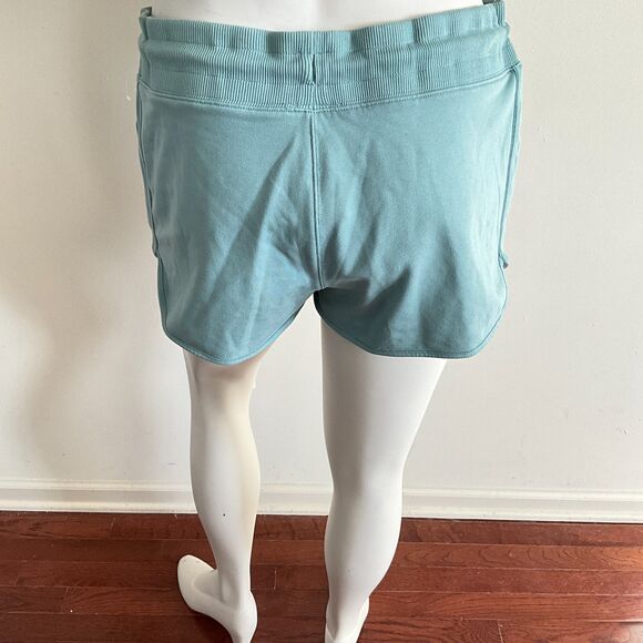 Ivy Park Elastic Waist Shadow Logo Drawstring Terry Shorts Pale Blue XL - Picture 4 of 10